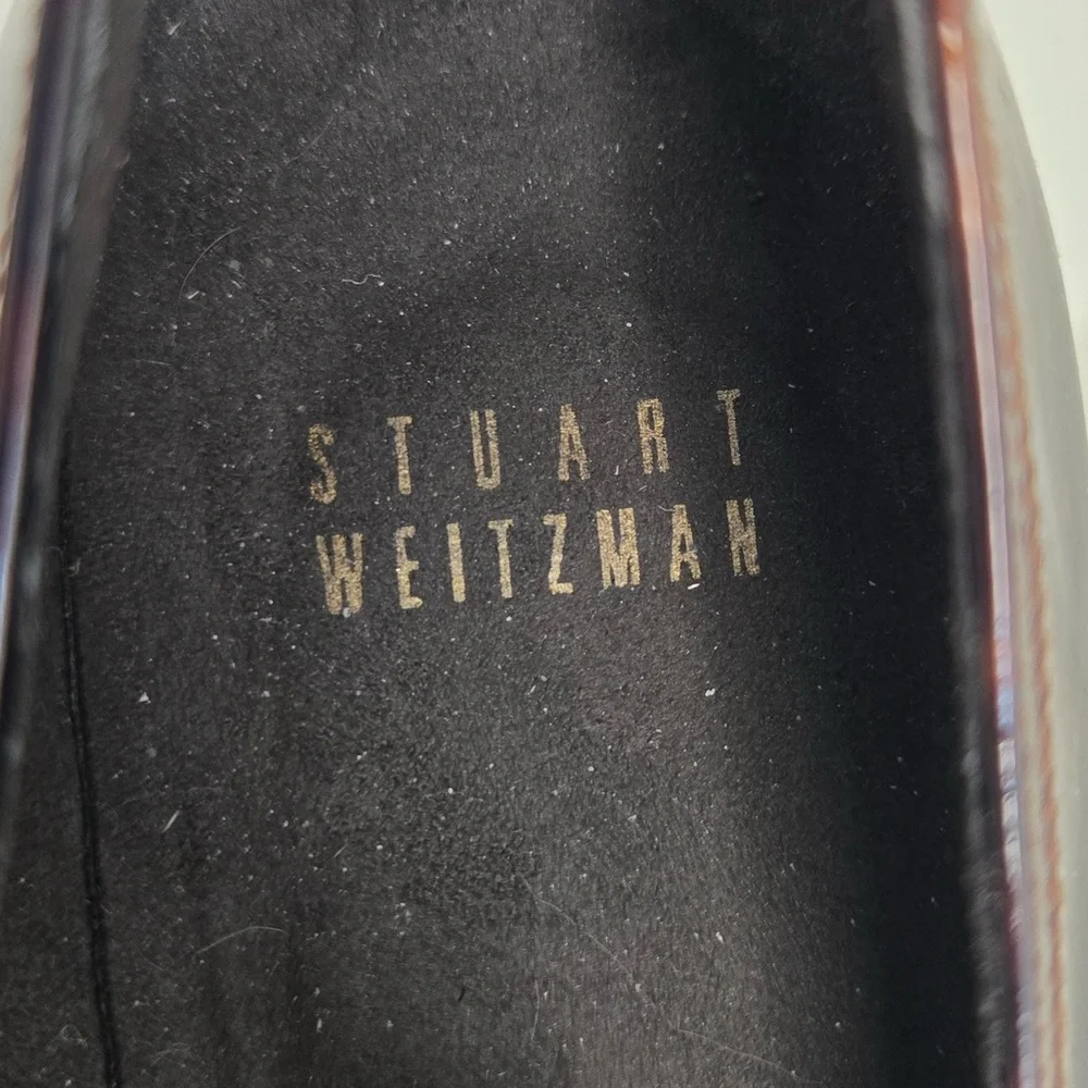 Stuart Weitzman Tortoiseshell Patent Leather Wedge Pumps | Size 7| Made in Spain